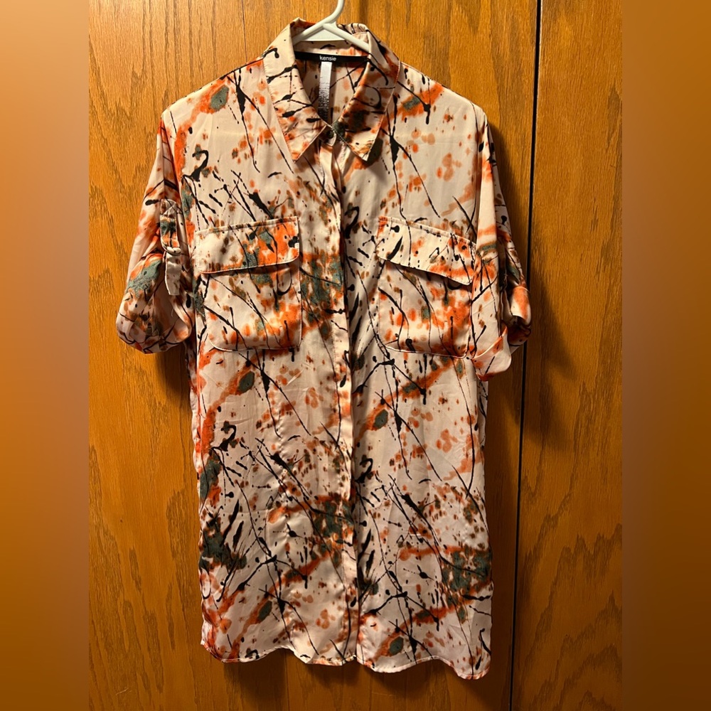 Kensie Shirt Dress with side pockets